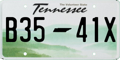 TN license plate B3541X