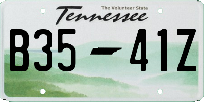TN license plate B3541Z