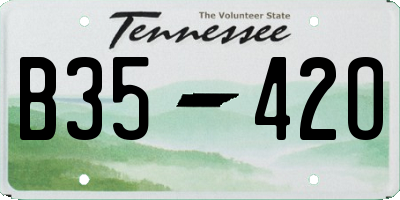 TN license plate B3542O
