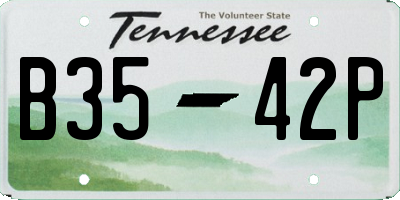 TN license plate B3542P