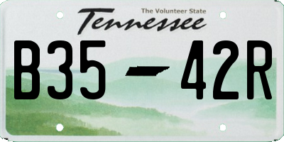 TN license plate B3542R