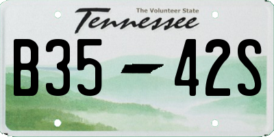 TN license plate B3542S