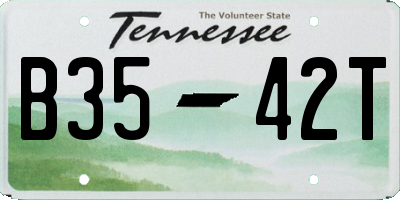 TN license plate B3542T
