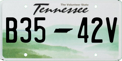 TN license plate B3542V