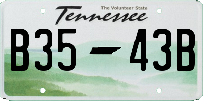TN license plate B3543B