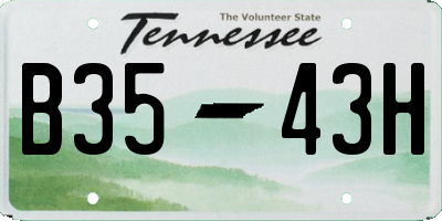TN license plate B3543H