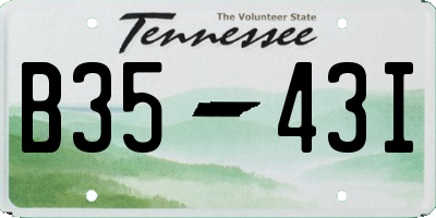 TN license plate B3543I