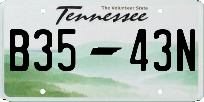 TN license plate B3543N