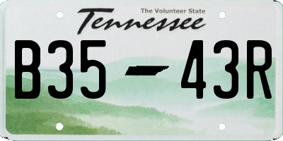TN license plate B3543R