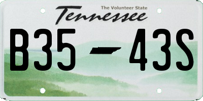 TN license plate B3543S