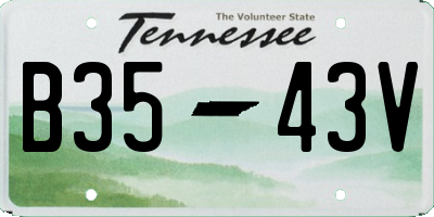 TN license plate B3543V