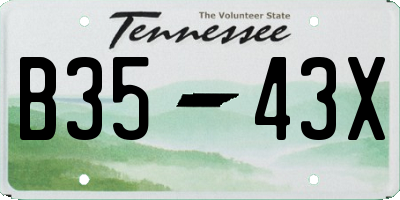 TN license plate B3543X