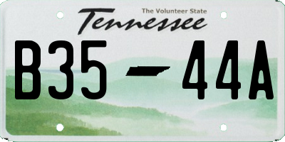 TN license plate B3544A