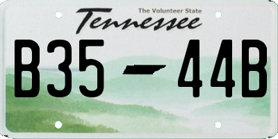 TN license plate B3544B