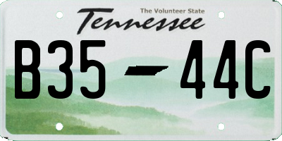 TN license plate B3544C