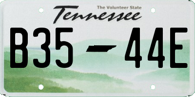 TN license plate B3544E