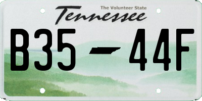 TN license plate B3544F