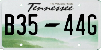 TN license plate B3544G