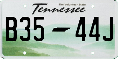 TN license plate B3544J