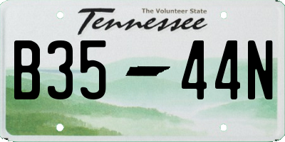 TN license plate B3544N