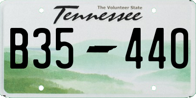 TN license plate B3544O