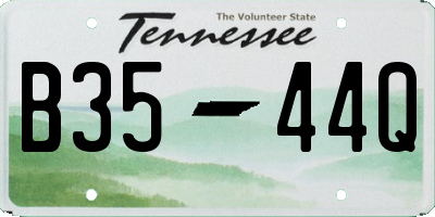 TN license plate B3544Q