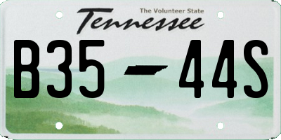 TN license plate B3544S