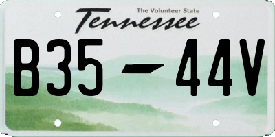 TN license plate B3544V