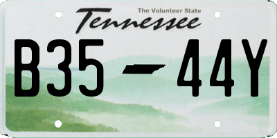 TN license plate B3544Y