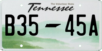TN license plate B3545A