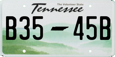 TN license plate B3545B