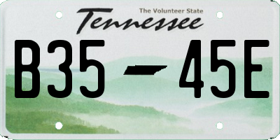 TN license plate B3545E