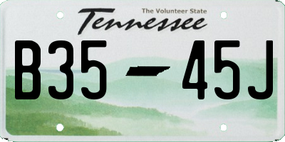 TN license plate B3545J
