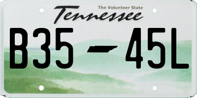 TN license plate B3545L