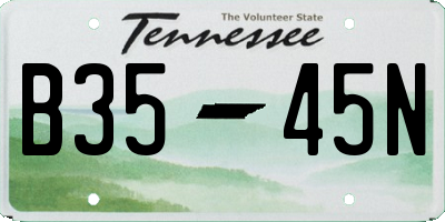 TN license plate B3545N
