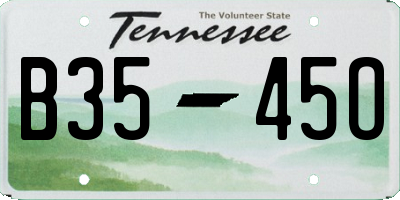 TN license plate B3545O