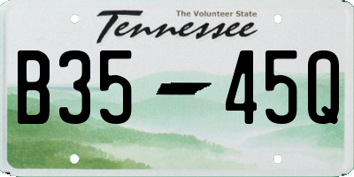 TN license plate B3545Q