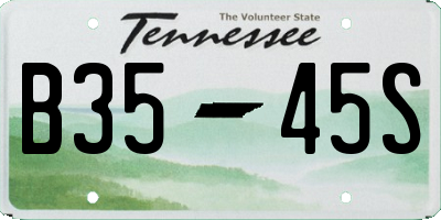 TN license plate B3545S