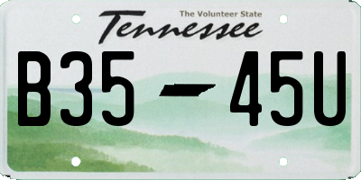 TN license plate B3545U