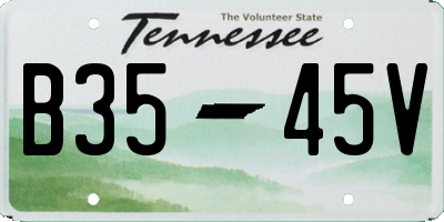 TN license plate B3545V