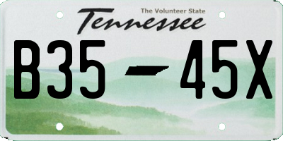TN license plate B3545X