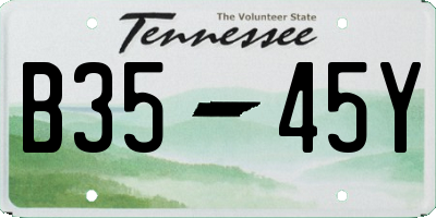 TN license plate B3545Y