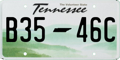 TN license plate B3546C