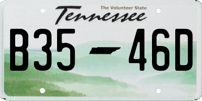 TN license plate B3546D