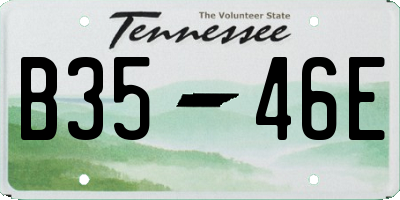 TN license plate B3546E
