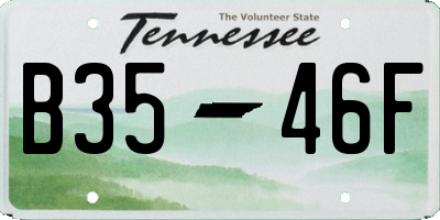TN license plate B3546F