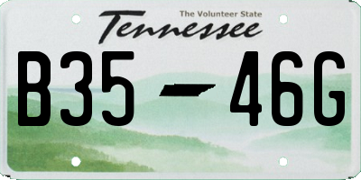TN license plate B3546G