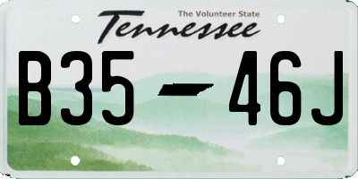 TN license plate B3546J