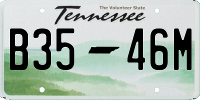 TN license plate B3546M