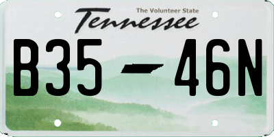 TN license plate B3546N